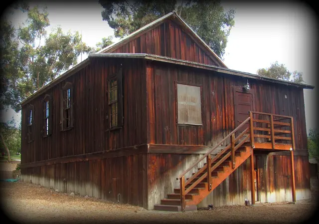 The historic red-wood Olivenhain Meeting Hall